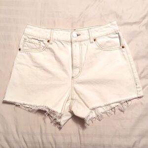 White jean shorts